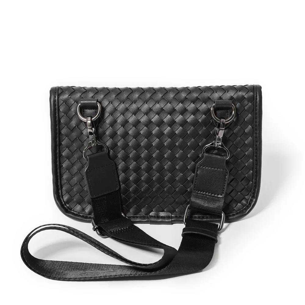 Men's Mini Intrecciato Leather Crossbody Bag