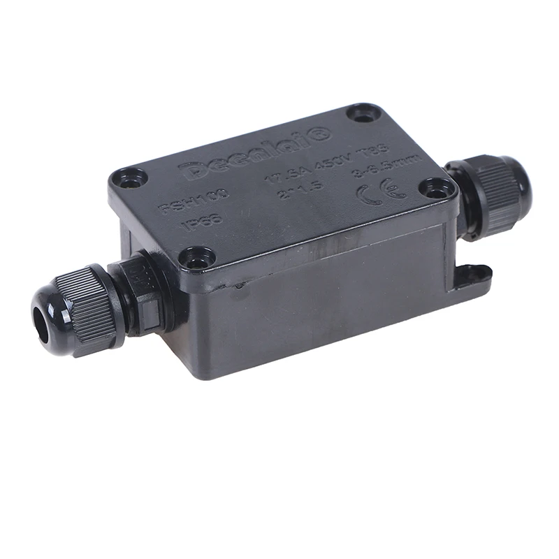 2 Way IP66 Outdoor Waterproof Electrical Cable Wire Connector Junction Box 1PC With Terminal 450V For Led Light plastic electronic box enclosure electronic box enclosure