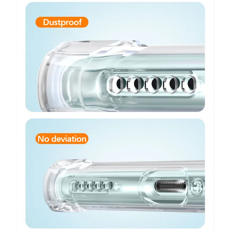 Transparent Crystal Soft Case - Clear TPU Shockproof Coque Back Cover