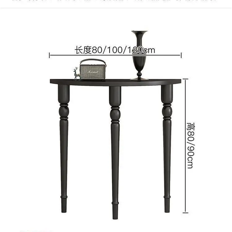 שולחנות קונסולת עץ מודרניים שחורים יוקרתיים לסלון שולחנות קונסולה צרים ריבבידור דה אנטרה רהיטים קישוט