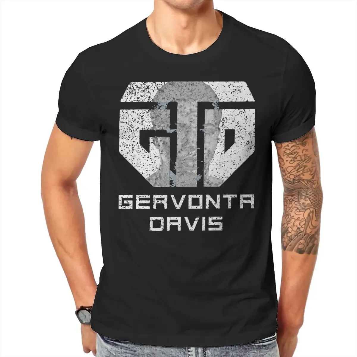 

Футболка Gervonta Davis с рисунком, винтажная Мужская Альтернативная уличная одежда для подростков, топы, большая хлопковая Футболка с круглым вырезом