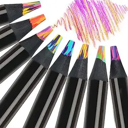 Vibrant Rainbow Pencils Set: 8 Multicolored Pencils for Creative Drawing and Sketching (8Pcs)