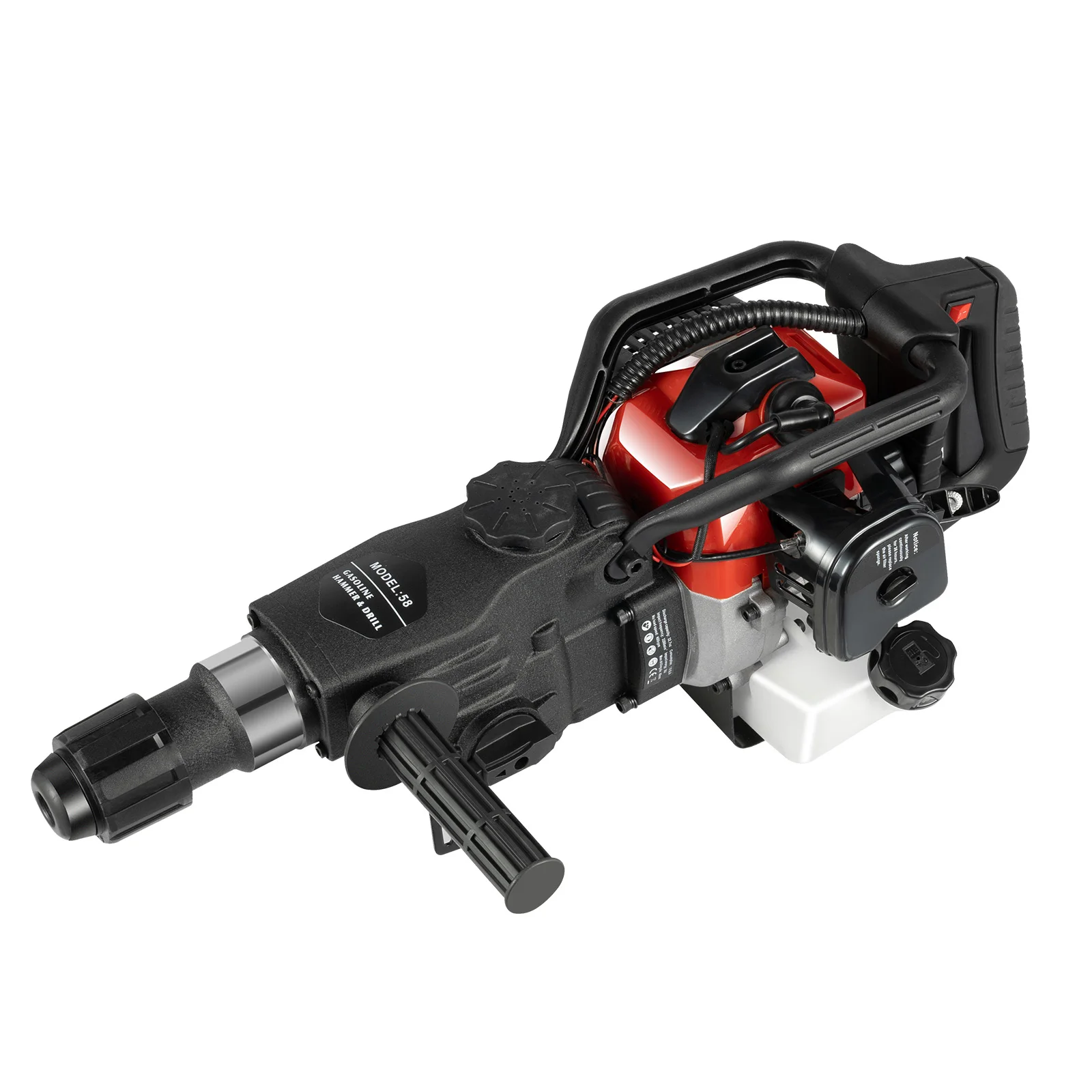 3-in-1 Multi-Purpose Gasoline Hammer, 1000W Handheld Impact Drill, Crushing and Demolition Pick, Concrete Destruction Tool 6