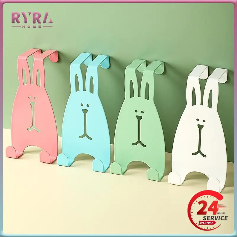 

Convenient Cartoon Rabbit Door Back Hooks Coat Hook Punch Free Durable Bedroom Kitchen Wardrobe Wall Hanger Not Damage Door