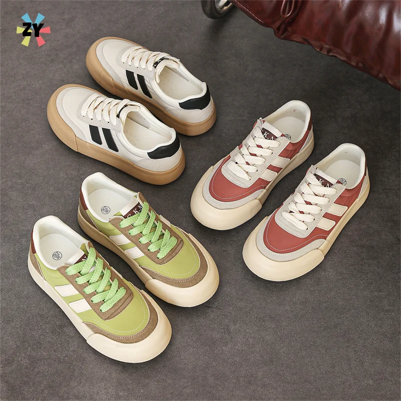 

Summer Women's Stylish Skate Sneakers Tennis Low Top Casual Walking Flats Fashion Comfortable Skate Non Slip Shoes