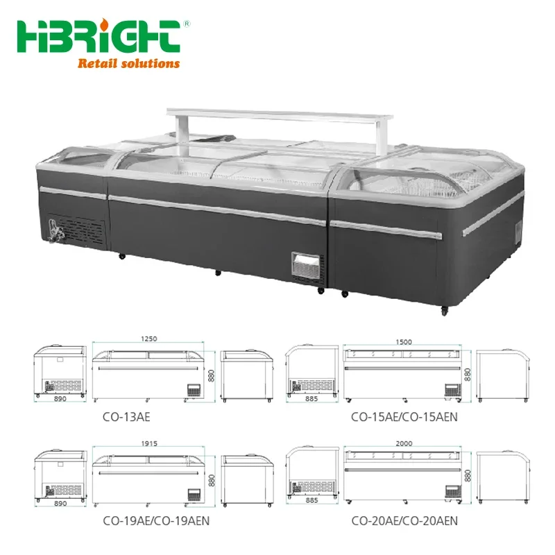 Commercial Grocery Convenience Store Supermarket Upright Display Showcase Glass Door Chiller Freezer Refrigerator