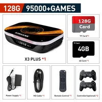 Kinhank Super Console X4 Plus 4 + 32G 3 en 1 60000 jeux 60 + émulateurs pour Console de jeu PS1/PSP/SS/DC/N64 sortie HD 5