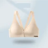 New Front Open Button Ice Silk Maternity Breastfeeding Bra Comfortable Gathering Traceless and Anti Sagging Latex Vest Style Bra 4