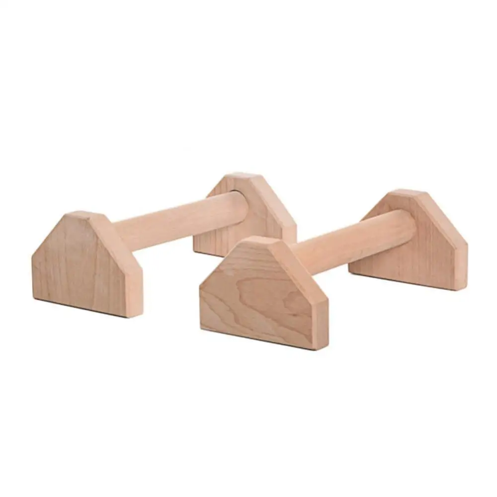 1 Pair Durable Wood Stand Anti-slip Design For Muscle Exercise Handstand Push-Ups