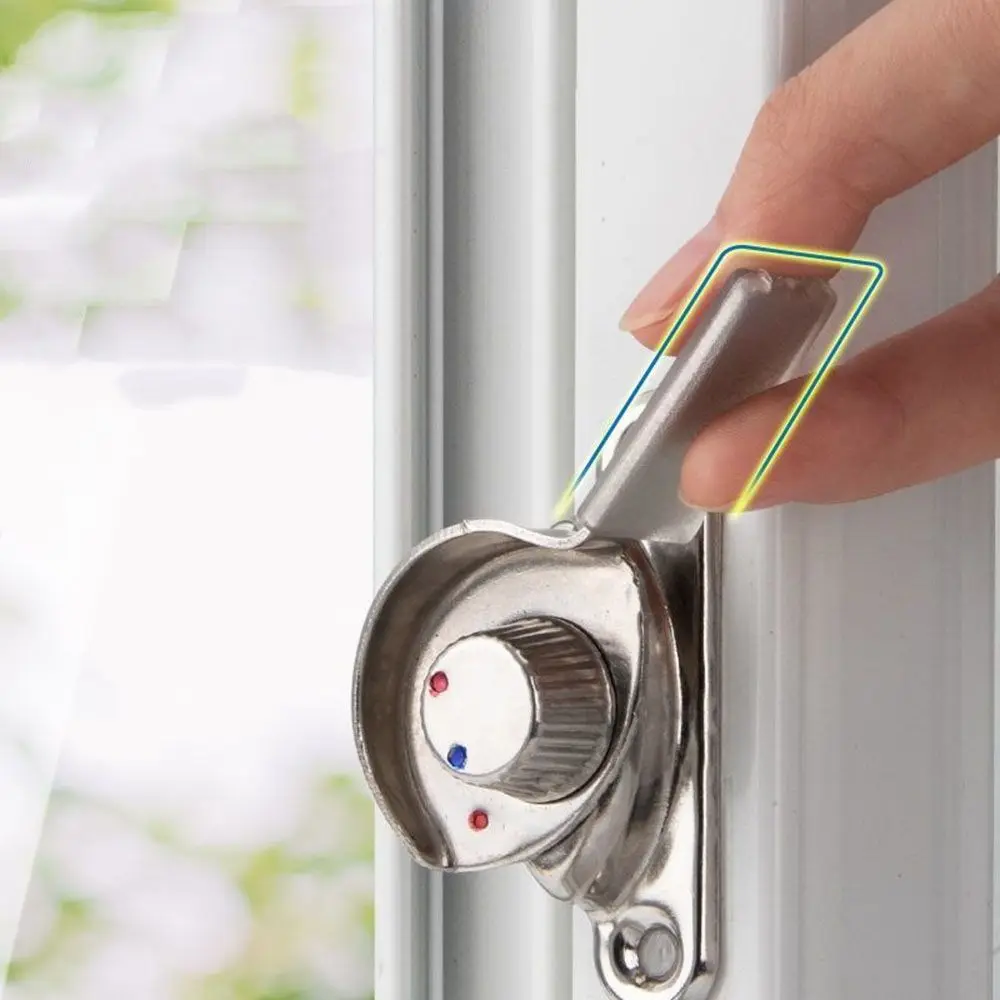 Safety 1pc Crescent Type Double-sided Sliding Door Window Hardware Accessories Insurance Buckle Crescent Lock Window Lock