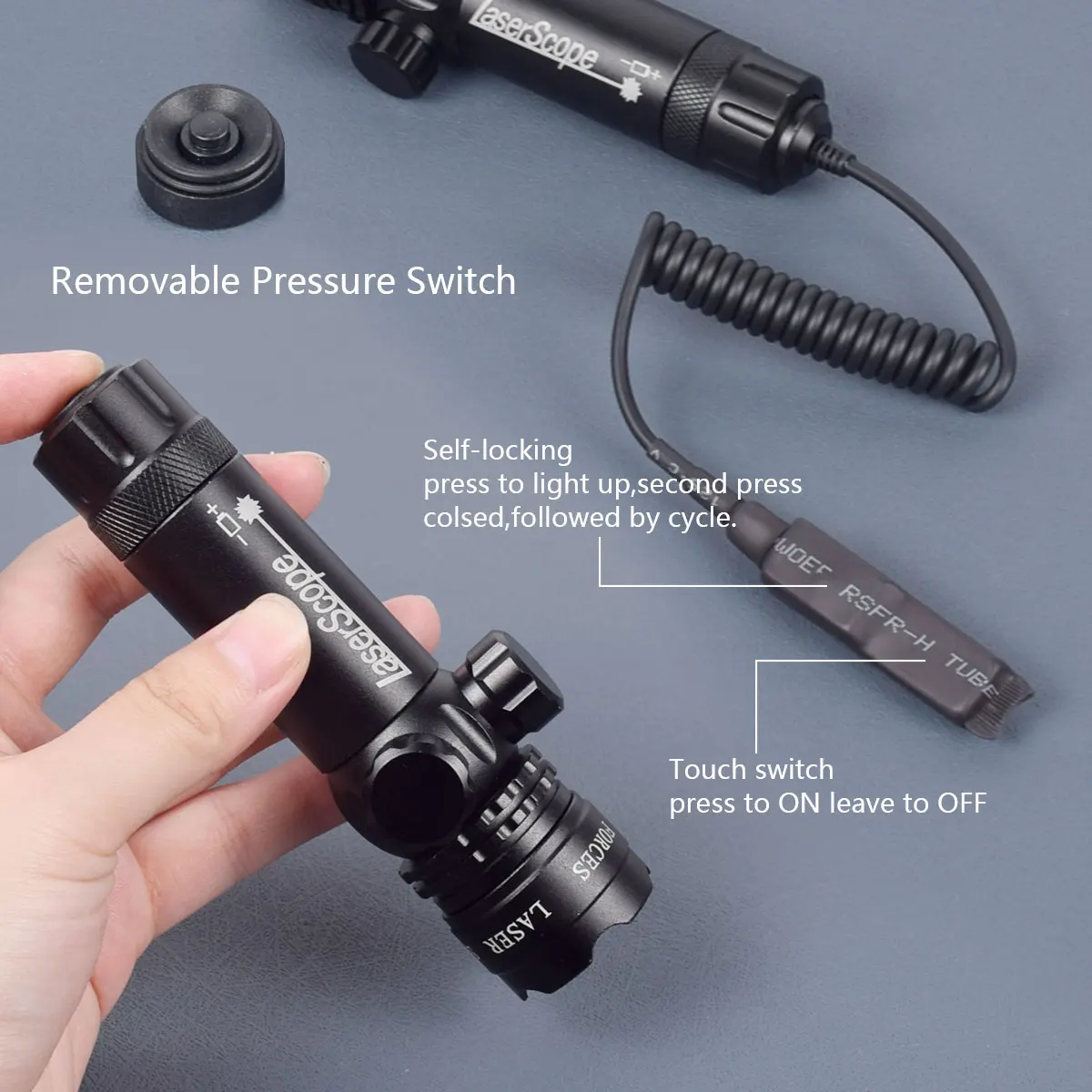 Universal Rifle Red Green Dot Laser Sight 532nm Scope with Pressure Switch Picatinny and Mounting Hunting Riflescope Accessories