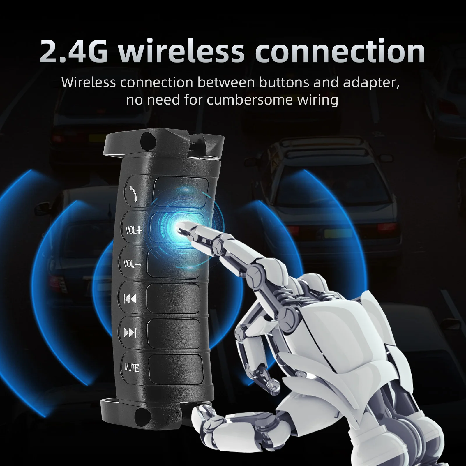 Remote Control Car Universal Remote Control Car Steering Wheel Button Remote Control Car Navigation Multi-function Switch Button Android Custom