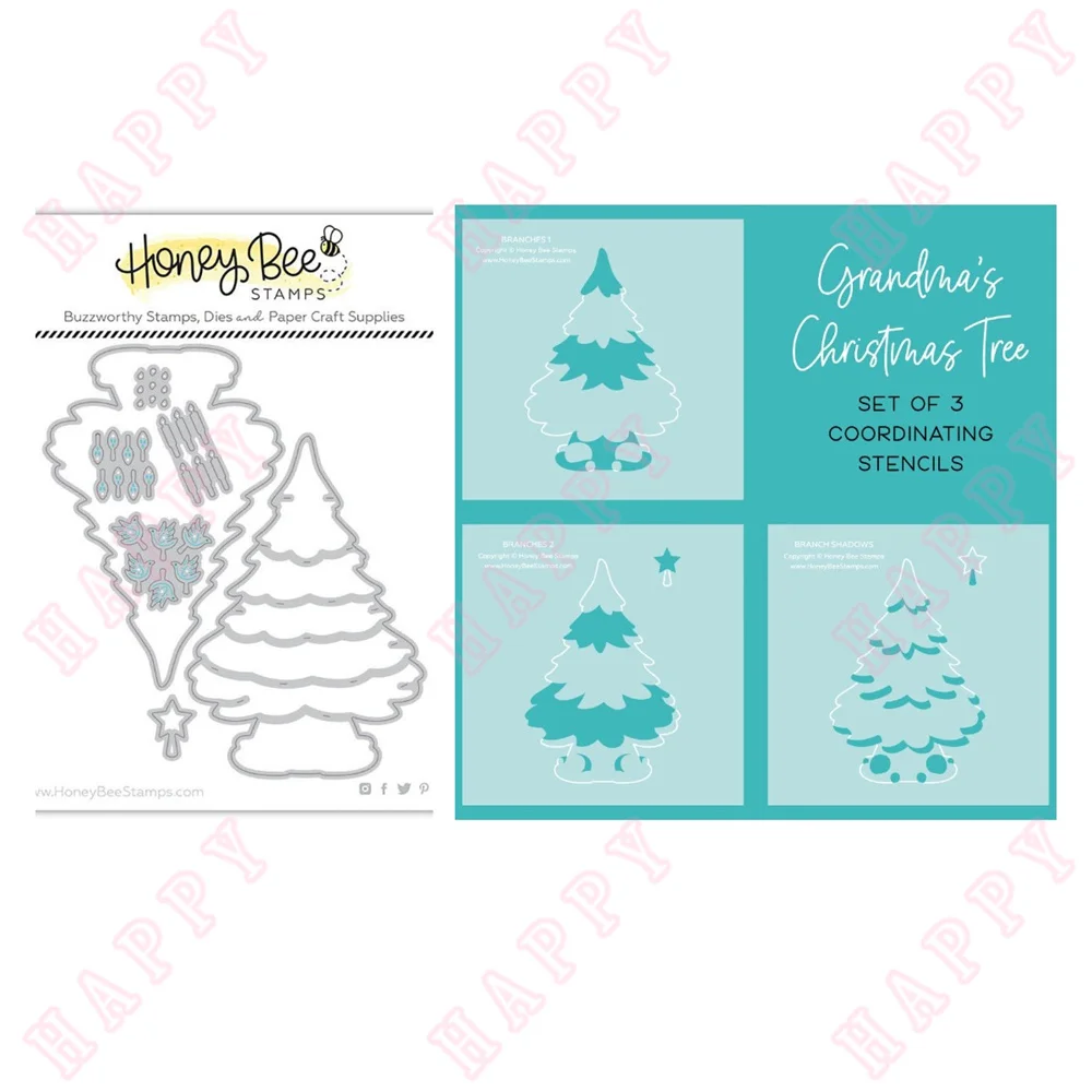 

New Metal Cutting Dies Stencils Grandma's Christmas Tree Scrapbook Diary Decoration Embossing Template DIY Greeting Card Making