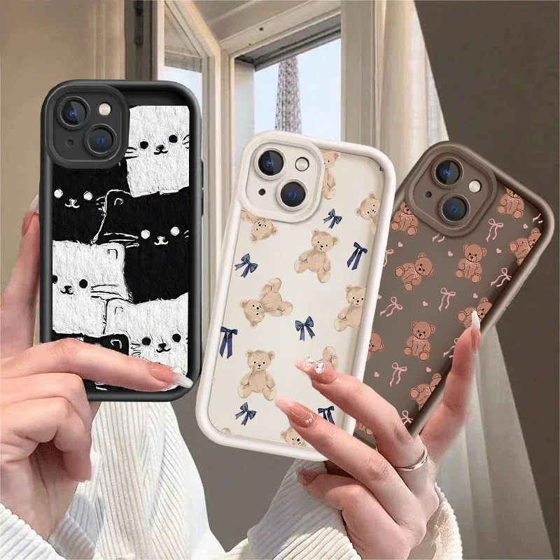 Adorable Bear Cat Design Protective Phone Case