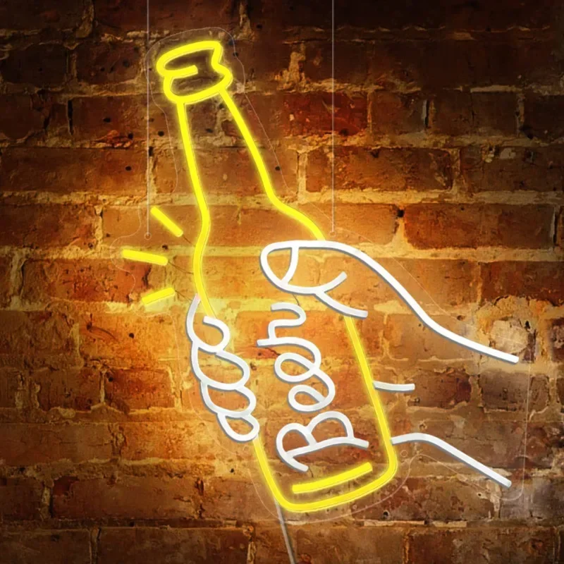 

Bar Neon Decoration OutdoorBeer Bar Decorative Lamp Wine Glass Cocktail Lamp Modelling Light Glow Decorative Boards