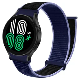 Seamless Nylon Loop Sport Band, 20mm Bracelet Strap for Watch 6 Classic 47mm (Midblue black12)