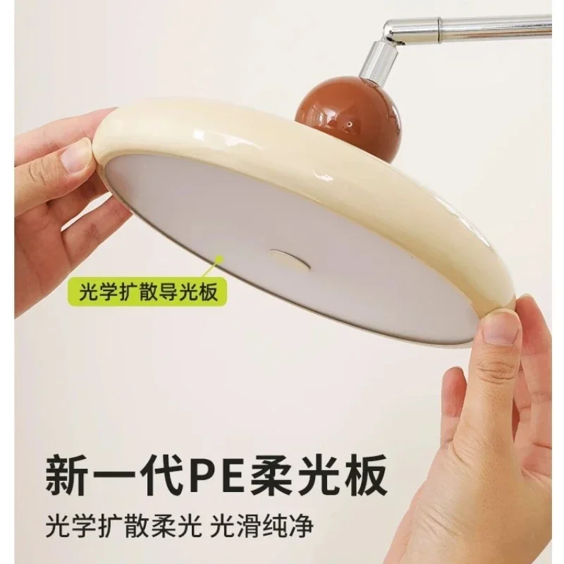 Cream wind Folding Rocker Arm Wall Lamp LED Movable Bedside Lamp Modern Living Room Bedroom Wall Light Retractable Reading Light