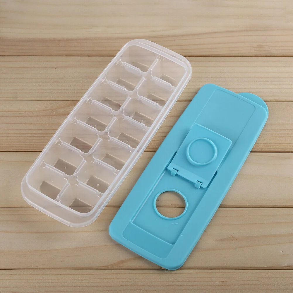 Lid and Bin Removable Ice Cube Tray Spill-Resistant Detachable Lid Ice Cube Tray for Fruit Cream Soda Cocktail