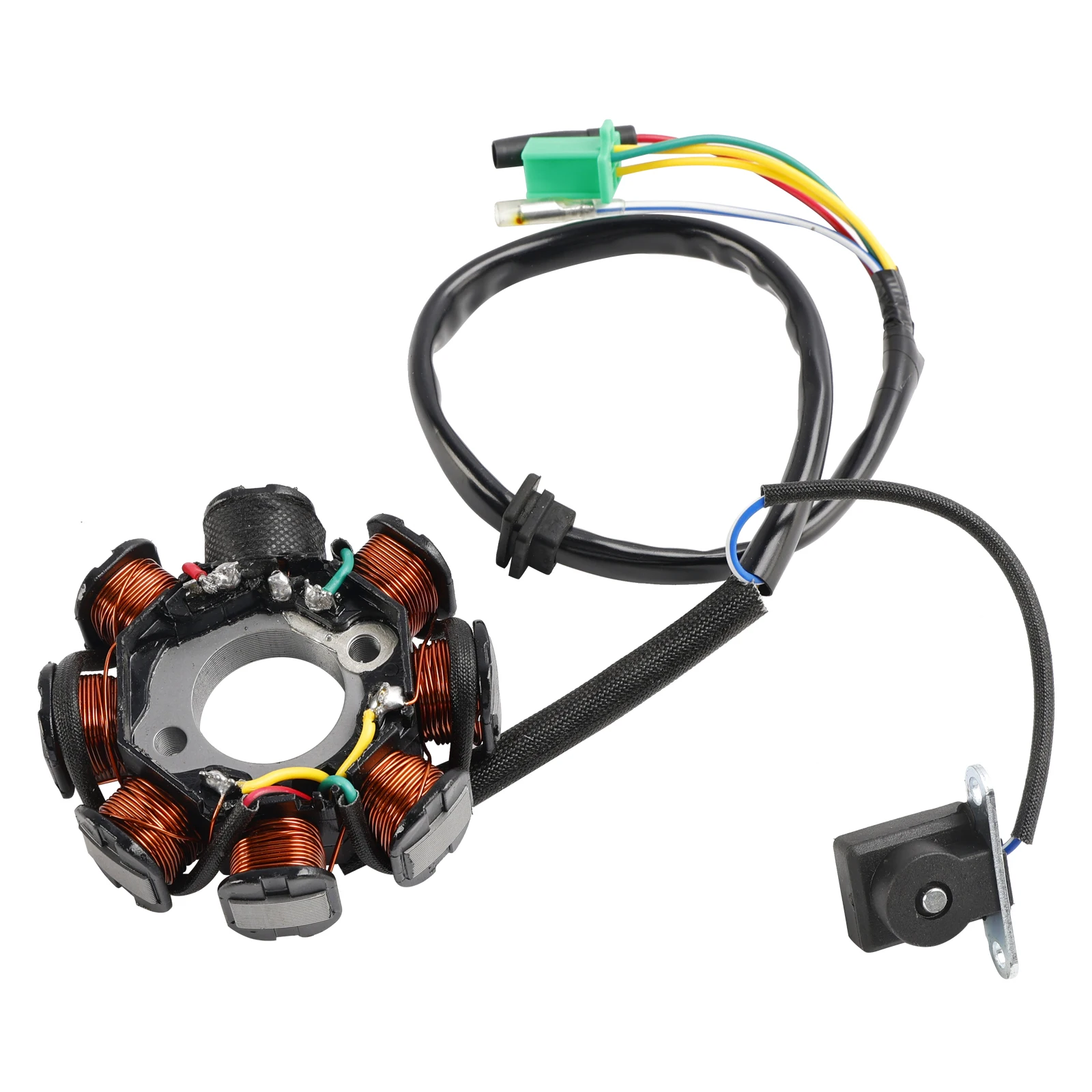 Bobina Statore Magneto 5 Fili AC 6 Poli Per Motore GY6 125cc 150cc – Ricambio Per Scooter, ATV, Go Kart E Dune Buggy (Spina Quadrata 3 Pin) - 3