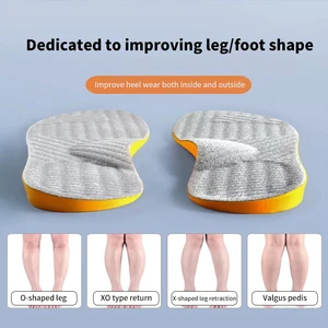 Flat Foot Arch Support Orthopedic Shoe Sole Insole For Men And Women O/X Leg Orthotic Care Pad PU Orthopedic Insole