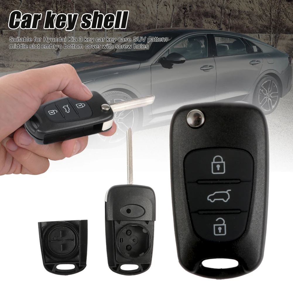 

New Remote Key Shell For Hyundai I20 I30 IX35 I35 Accent Kia Picanto Sportage K5 3 Buttons Flip Folding Remote Key Case