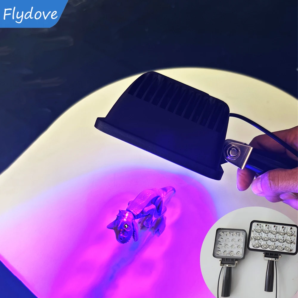 หลอดไฟยูวี LED แบบมือถือ 30W 365nm/395nm/405nm สำหรับงานเรซิ่น งานทำเล็บ อุปกรณ์ทางการแพทย์ และการเชื่อมติดสีรถยนต์ 1