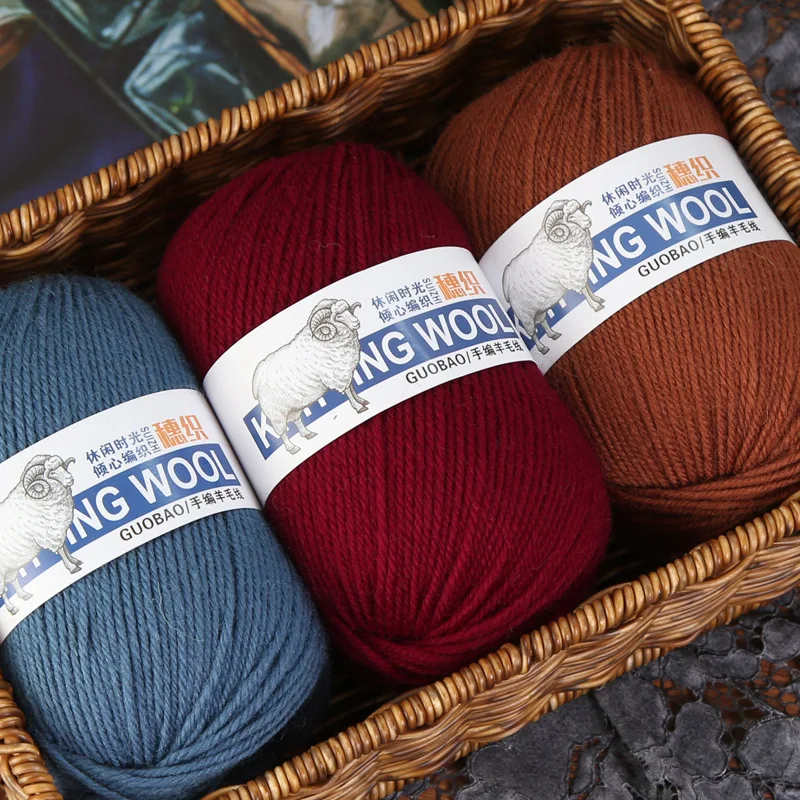 

4Strand Wool Yarn Hand Knitted Sweater Scarf Hat Cotton Silk Knitting Yarn Soft Warm Baby Yarn For Hand Knitting Thread Supplies