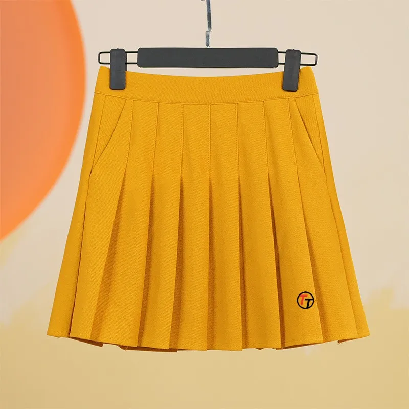 

High Quality Summer Women Golf A-line Skirt Safety Pants Ladies Golf Skirt High Waist Elastic Pleated Skirt Sports Tennis Skirt