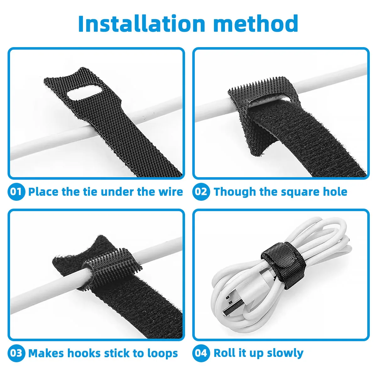 Universal Velcro Cable Management and Organization Strap