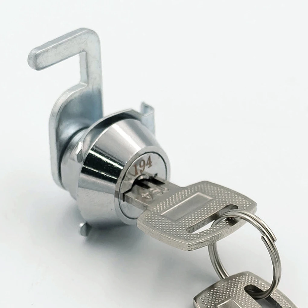 Rust-Resistant Mini Cam Lock with 2pcs Keys Silver Decorative Metal Cabinet Airbox Lock Mini Cam Lock With Quick Clip