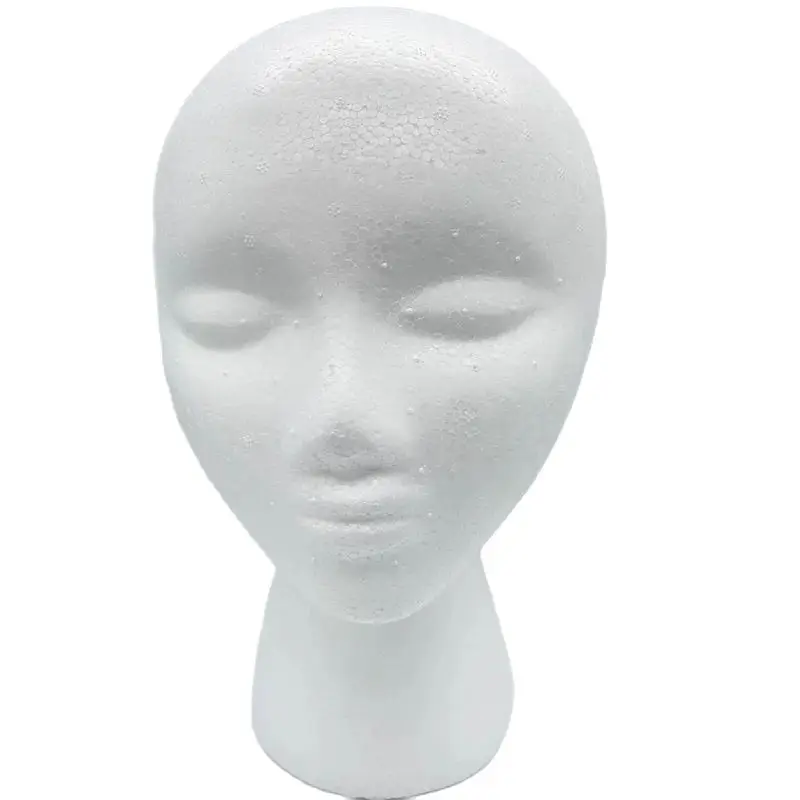 Female Foam Mannequin Head Model Hat Wig Display Stand Rack Foam Mannequin Manikin Head Hat Glasses Display