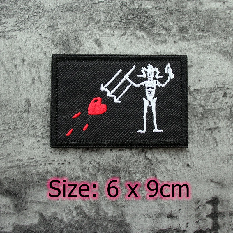 黒ひげ海賊旗 エドワード刺繍パッチ FOG タイムファンネル AKミサイル