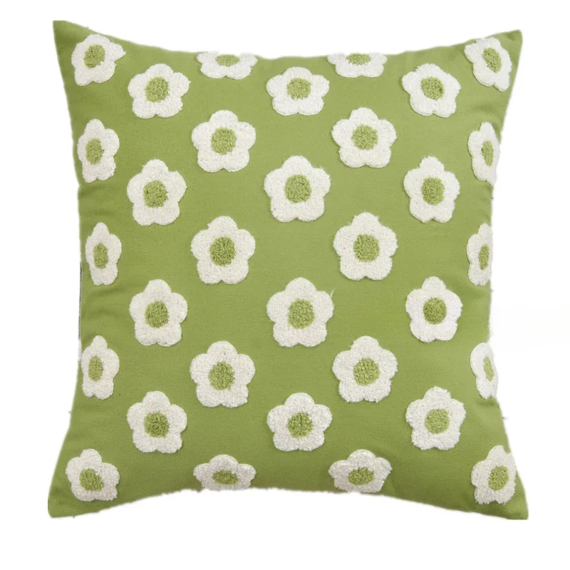 Blue Floral Throw Pillow Cover – Luxury Nordic Decorative Cushion Cover