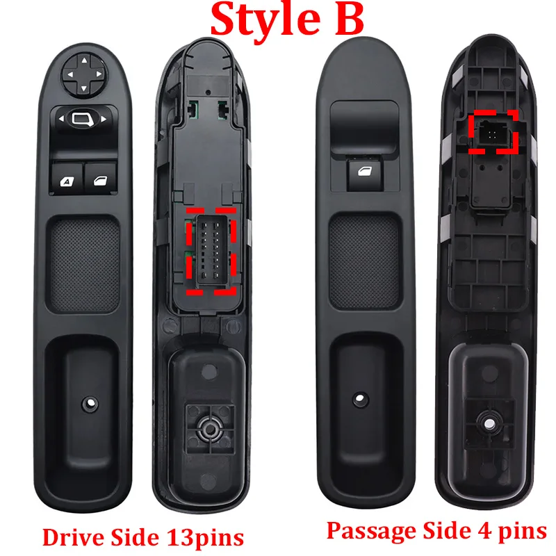 운전석 조수석 창문 제어 스위치, 푸조 207 2007-2015 6554HJ 6554.QC, 6554QC 6490HQ, 2 개
