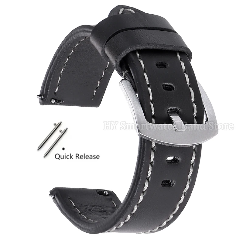 ตัวเลือกสินค้า สร้อยข้อมือหนังวัวแท้ ปรับขนาดได้ สำหรับ Smartwatch ทุกรุ่น