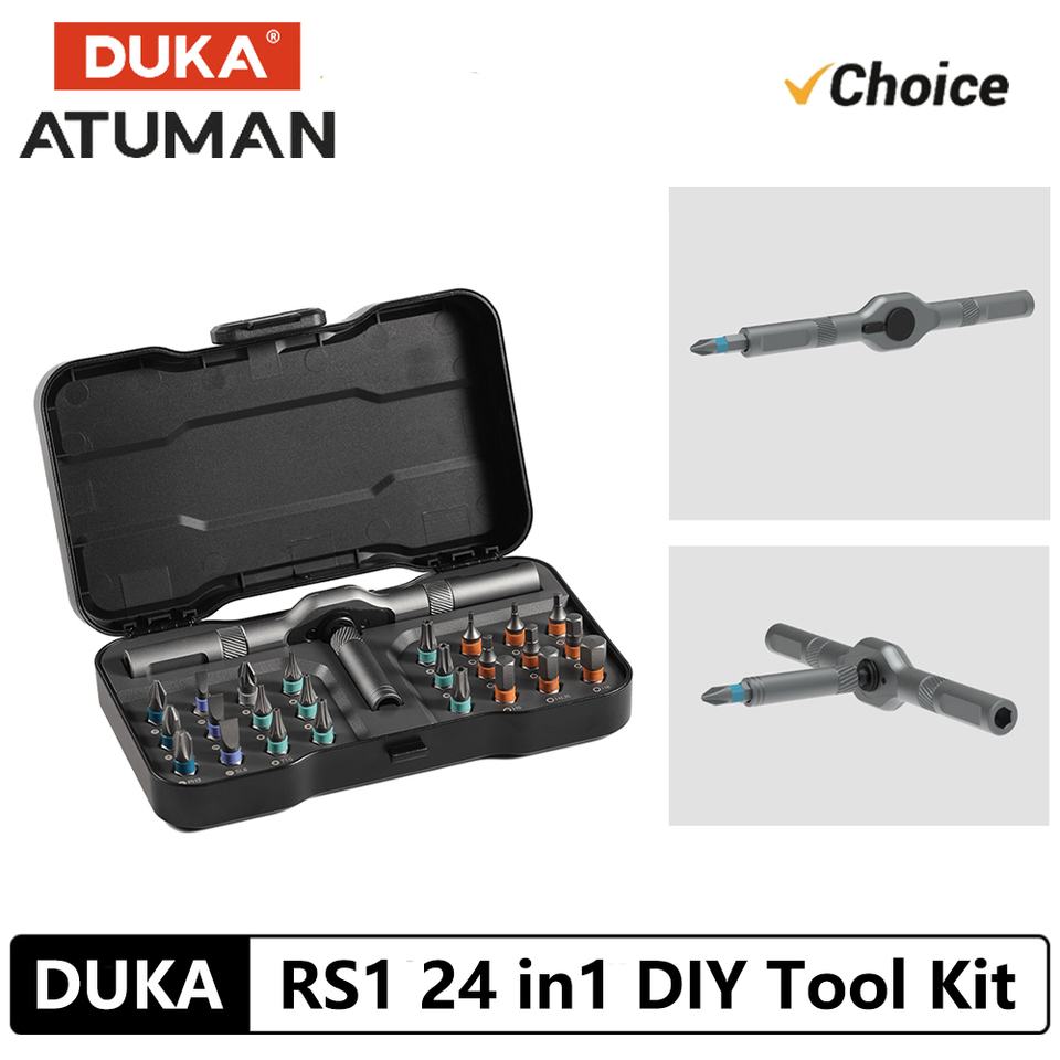 2025 New DUKA Atuman RS1 24 in 1 Multi-purpose Ratchet Wrench Screwdriver S2 Magnetic Bits Tools Set DIY Household Repair Tool