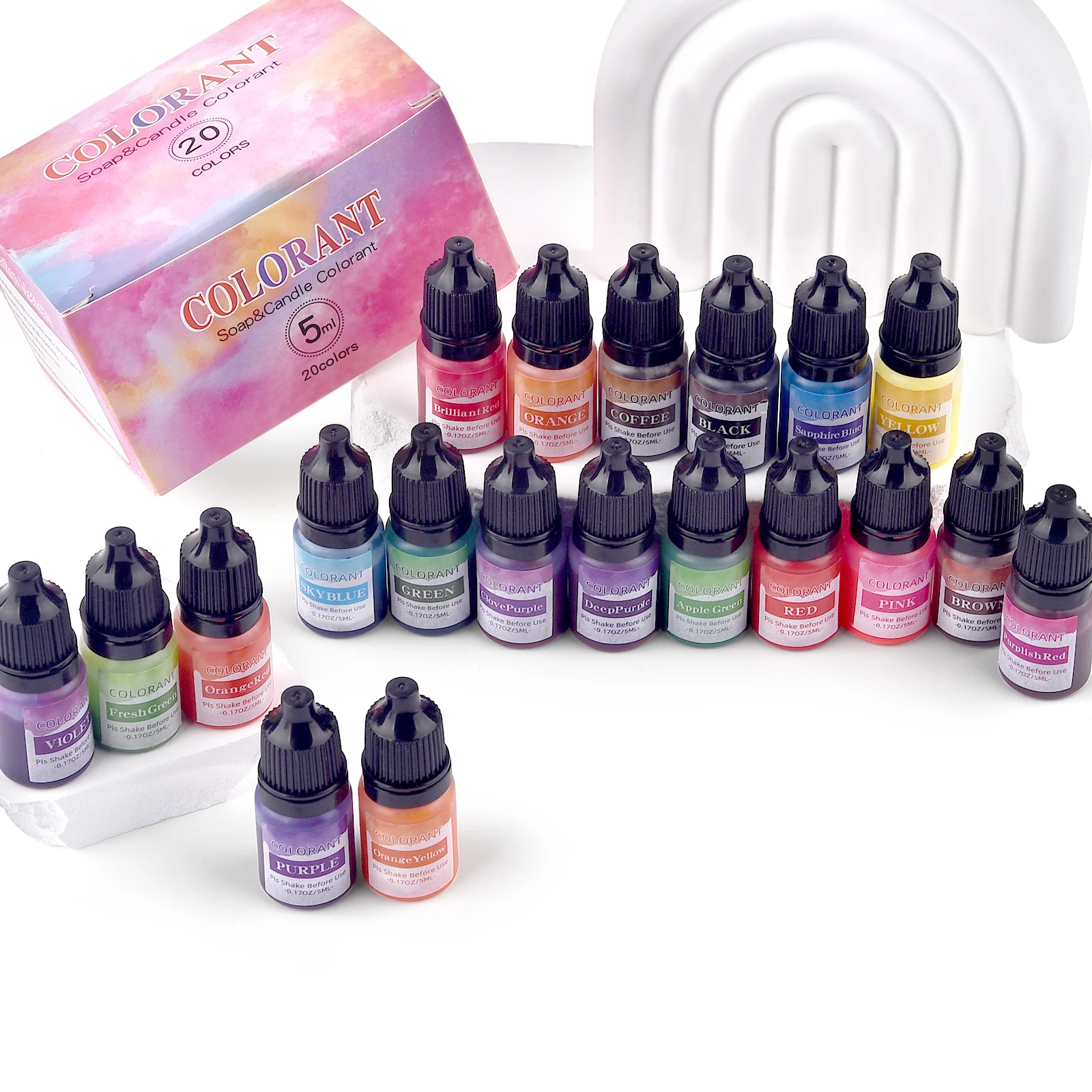 5ml/Bottle Non-Toxic Soy Candle Wax Pigment Liquid Dye DIY Soap Dyes Making Supplies