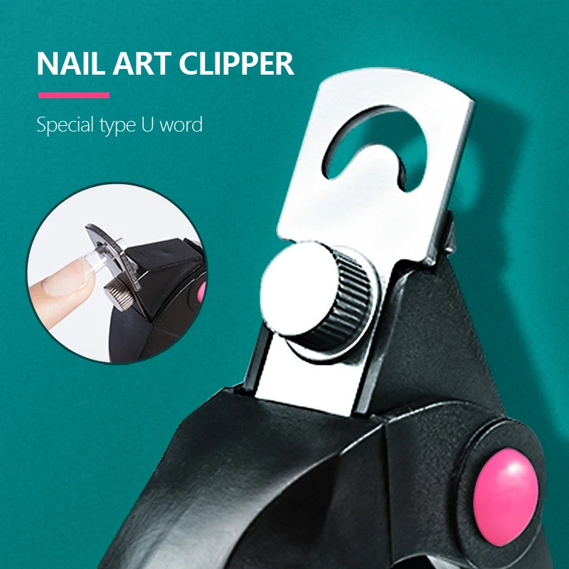Nail Clipper Flat Cut U shaped Nail Scissors False Nail Tips Edge