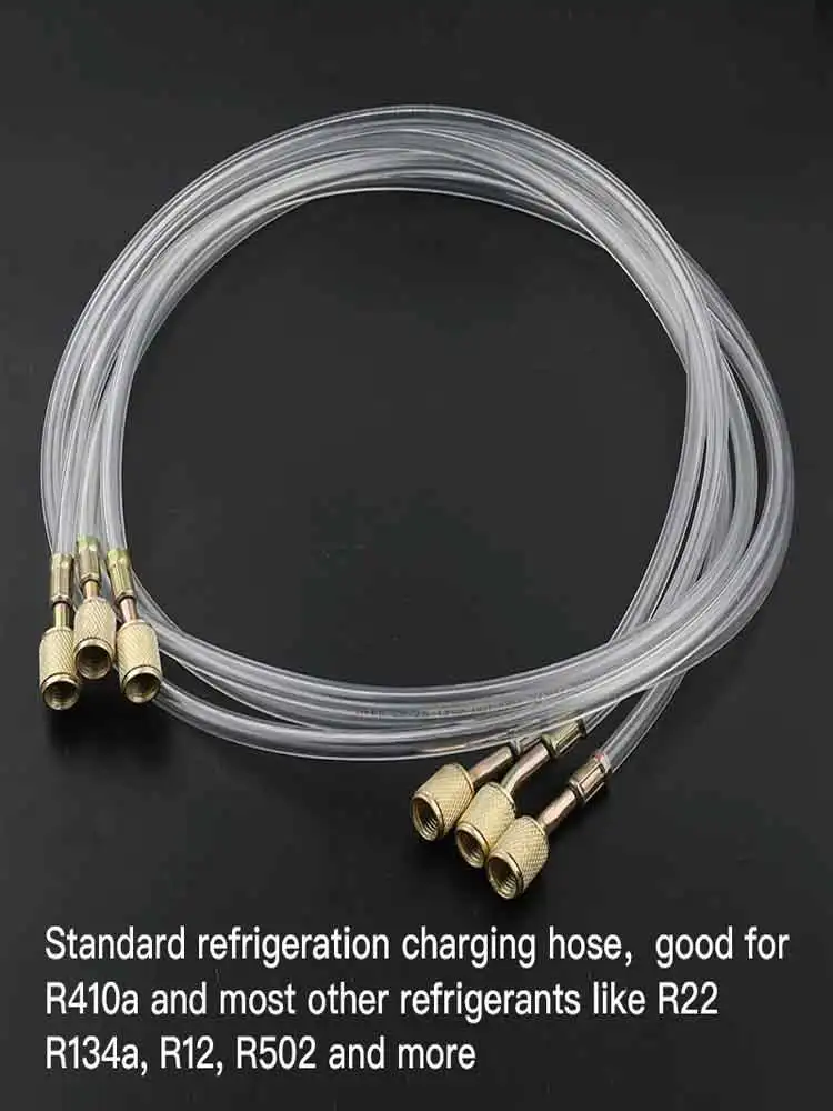 HOWH Air Conditioning Fluoride Hose Add Fluoride Tube Transparent Tool Parts Air Conditioning Fluorine Refrigerant for r410a r32 r404a r134a car air conditioning pressure manifold gauge hose kit refrigerant pressure gauge air conditioning tool