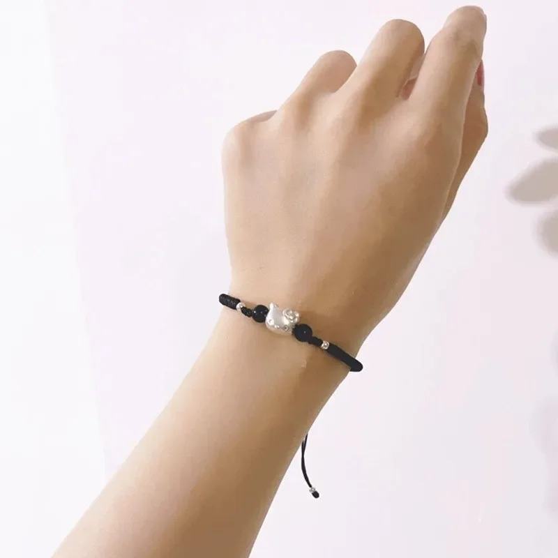 

Женский браслет с милой мультяшной подругой Kuromi My Melody, регулируемый Повседневный Браслет с цветными кристаллами для пар