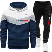 Nouvelle Collection 2026 : Ensemble Homme Tendance – Sweat à Capuche et Pantalon de Jogging Imprimé Paris – Tenue Décontractée Urbaine et Sportive 1
