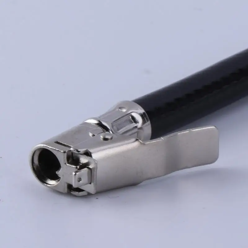 A70F 1Pc Motorcycle Bike Car Flexible Clip On Air Tyre Tire Chuck Inflator Hose
