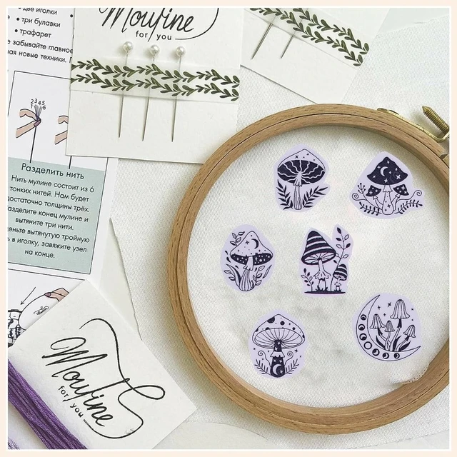 Flowers and Leaf Designs Stitching Embroidery Paper Hand Stitch