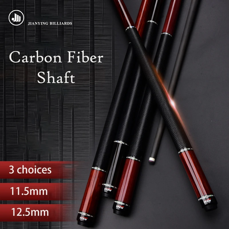 Yfen Carbon Fiber Pool Cue Stick 11.5mm/12.5mm With Genuine Leather
