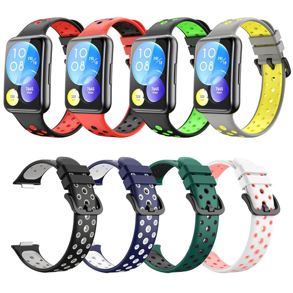 

Breathable Strap For Huawei Watch FIT 2 Band smartwatch Loop Air-hole Silicone watchband bracelet fit2 Sport correa Accessories