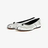 2024 Tabi Broken Mirror Ballerina Women Slip-ons Metallic Split Toe Ballet Flats Luxury Brand Designer Girls Casual Flat Shoes 4