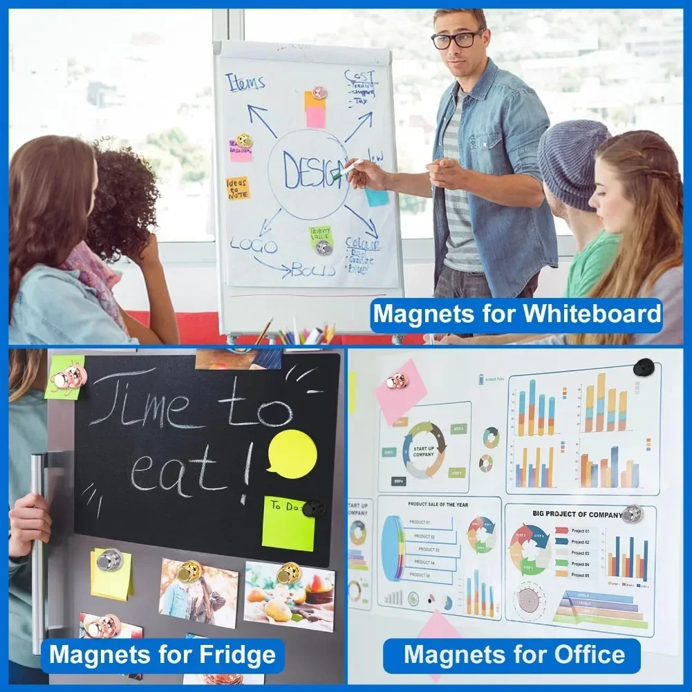 1–30 Stück Metall-Magnetnadeln, magnetische Neodym-Reißzwecken für Whiteboard-Kegel, starke Magnete, Kühlschrank-Reißzwecken, Heimaufbewahrungswerkzeuge – Detail 7