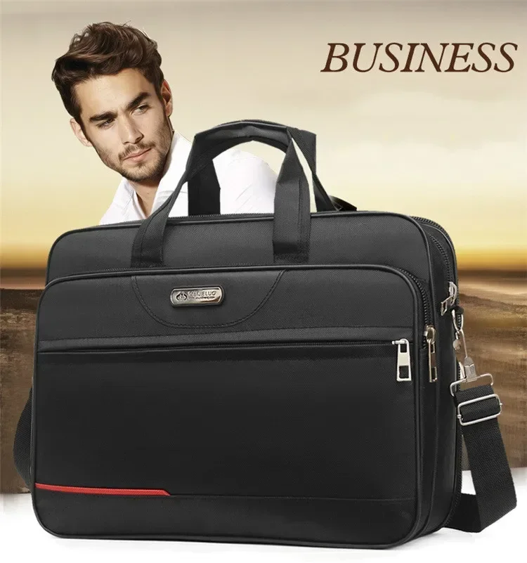 High-Capacity Business Briefcase - Travel Laptop Organizer  Document Storage Bag