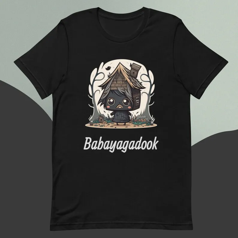 Babayaaok T Shirt Kawaii Chibi Baba Yaga Babadook Russo Slavo Folklore Fiaba Cryptid Magick Occulto