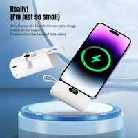 Mini Capsule Power Bank 5000mah Fast Charging Hidden Dual Interface Portable Mobile External Battery For iPhone Android 2